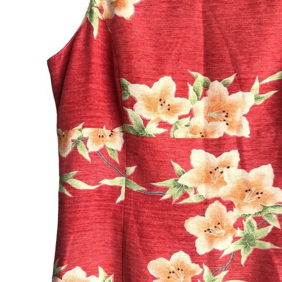 Vintage Tommy Bahama Women's 100% Silk Sun Dress Size 10 Floral Lined Hawaiian - Picture 9 of 10